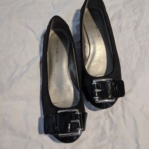 Black Bandolino buckle flats